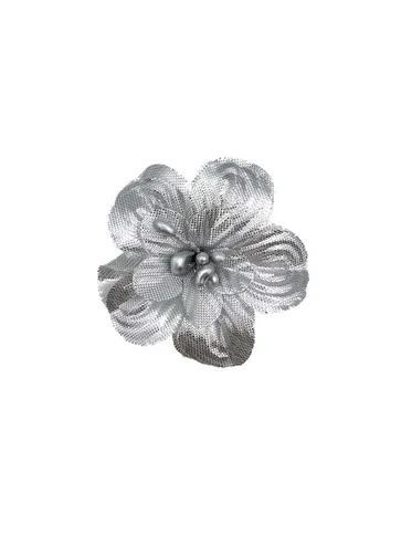 Floral / Flower U Pin in Silver color - CNB10128