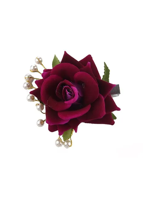 Floral / Flower Hair Clip in Purple color - CNB15960