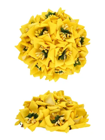 Floral / Flower Juda / Amboda in Yellow color - RAJ222YE