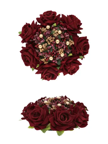 Floral / Flower Juda / Amboda in Maroon color - RAJ105B