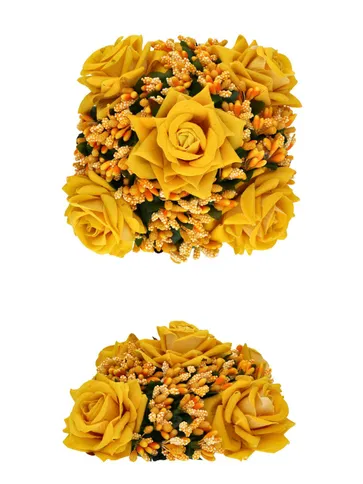 Floral / Flower Juda / Amboda in Yellow color - RAJ173B