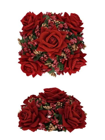 Floral / Flower Juda / Amboda in Red color - RAJ173A