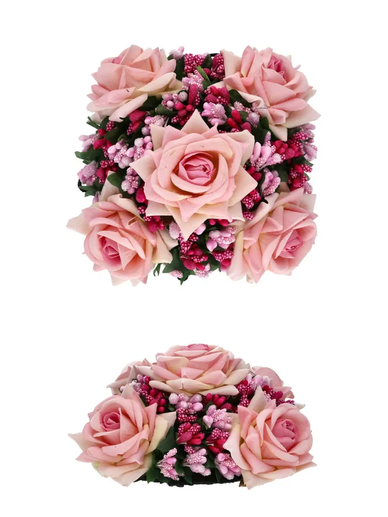 Floral / Flower Juda / Amboda in Pink color - RAJ173G