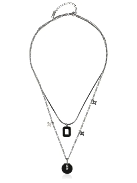 Western Necklace in Rhodium finish - CNB34065