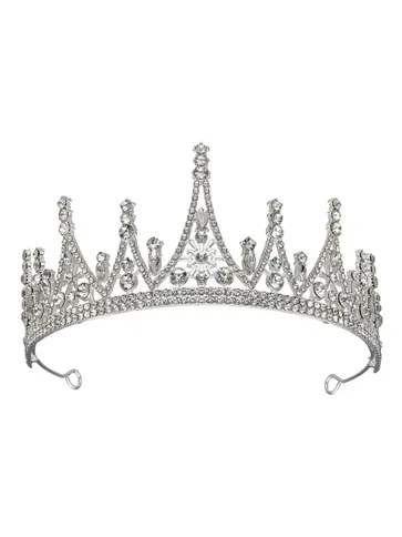 Fancy Crown in Rhodium finish - CNB34406
