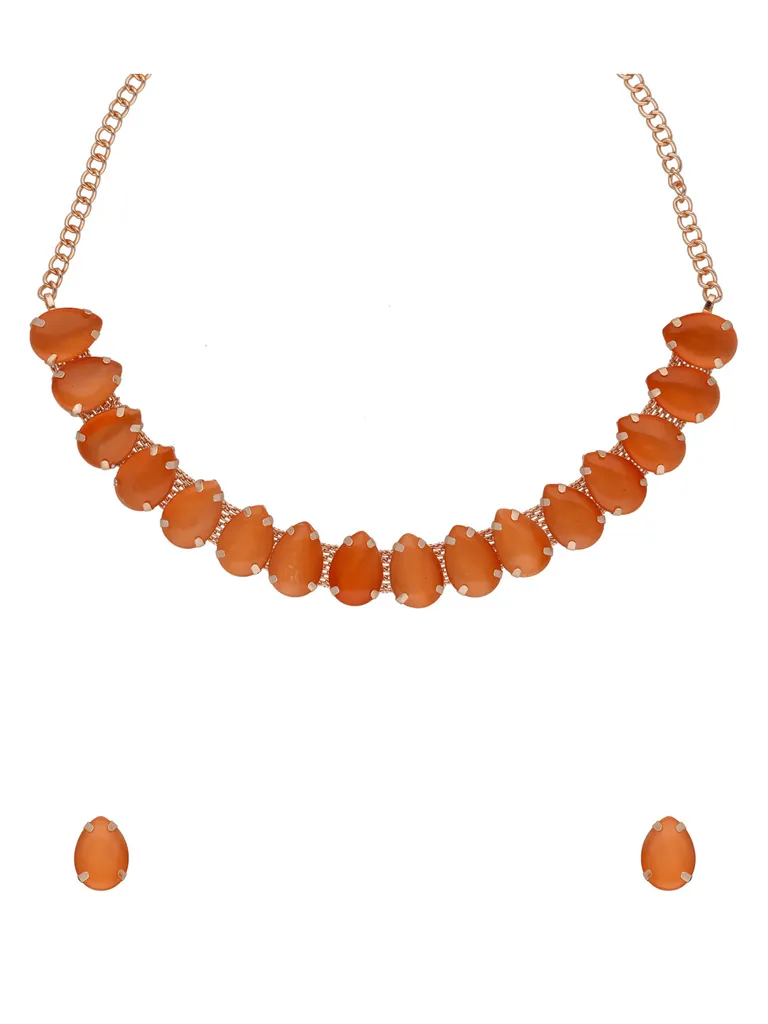 Western Necklace Set in Rose Gold finish - CNB34836