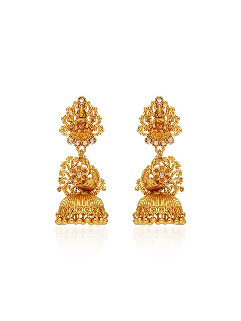 Temple Jhumka Earrings in Rajwadi finish - ULA1120