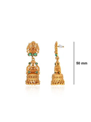 Temple Jhumka Earrings in Rajwadi finish - ULA1324