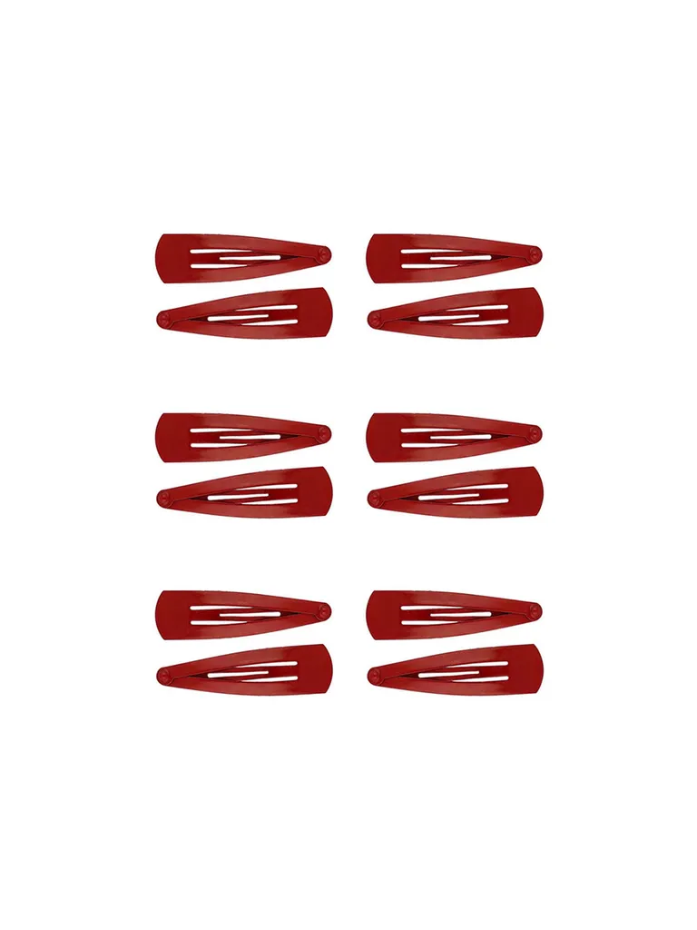 Plain Tik Tak Hair Pin in Red color - R1