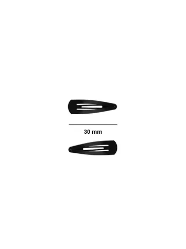 Plain Tik Tak Hair Pin in Glossy Black finish - BS1