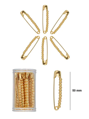 Fancy Safety Pins in Gold finish - CNB35121
