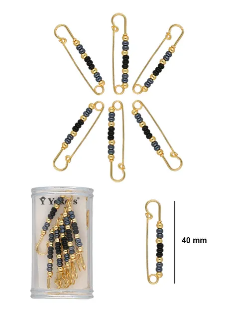 Fancy Safety Pins in Gold finish - CNB35129