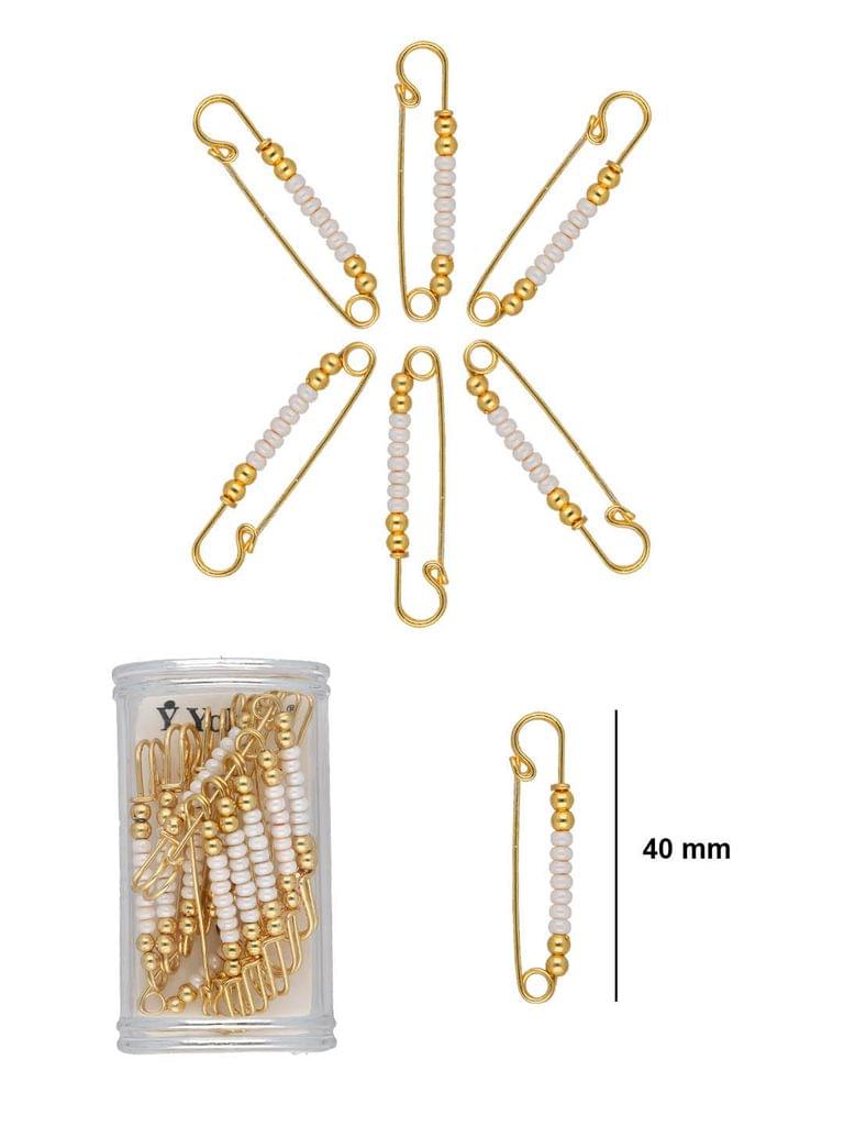 Fancy Safety Pins in Gold finish - CNB35130