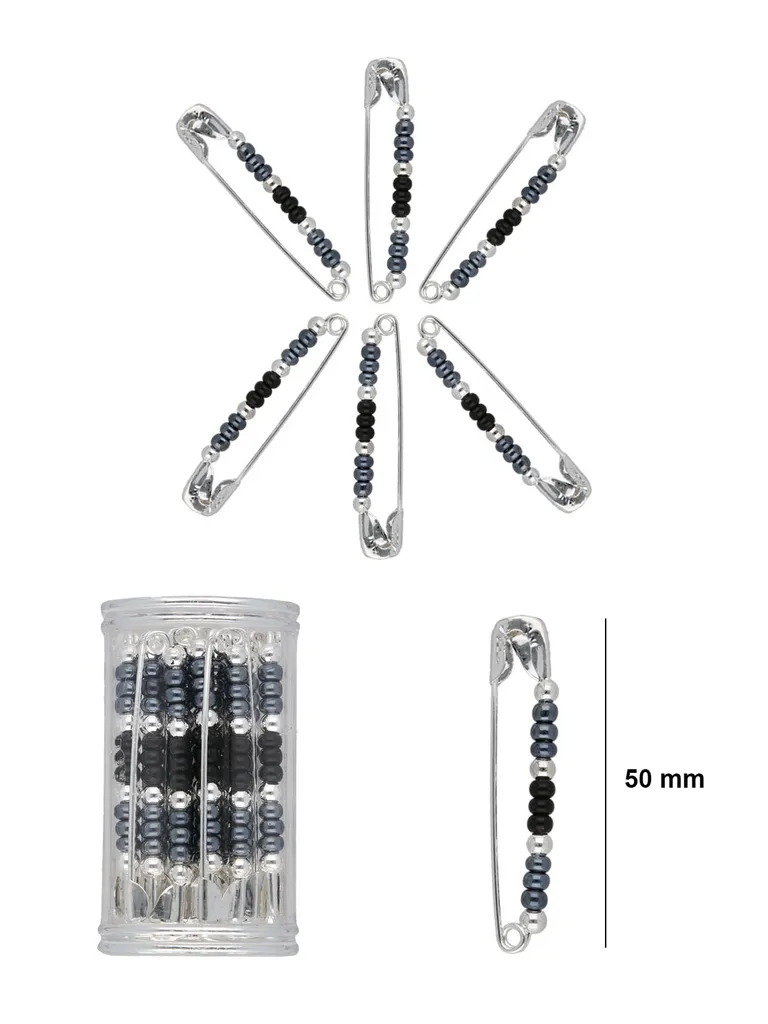 Fancy Safety Pins in Rhodium finish - CNB35140