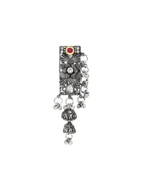 Antique Saree Pins in Oxidised Silver finish - CNB35158