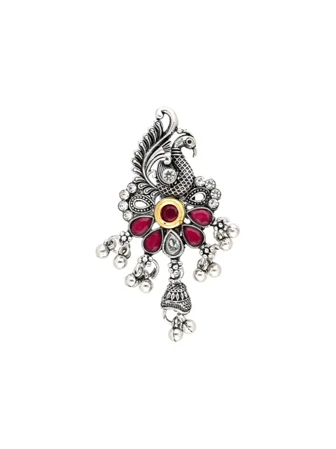 Antique Saree Pins in Oxidised Silver finish - CNB35889
