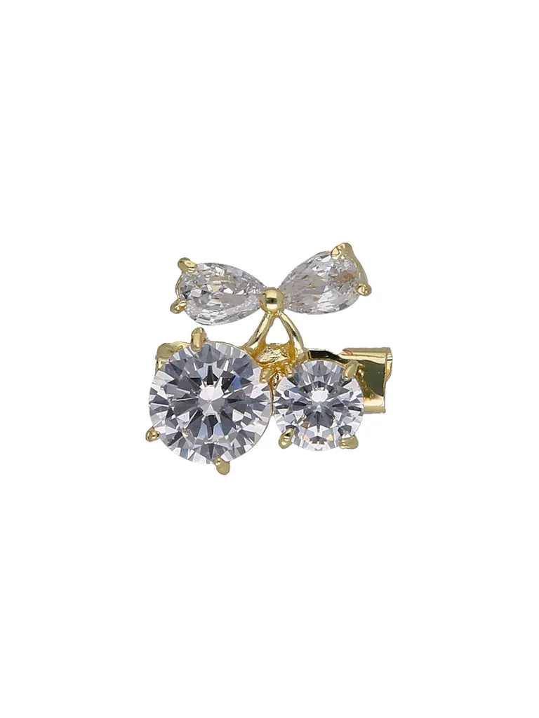 AD / CZ Brooch in Gold finish - CNB35919