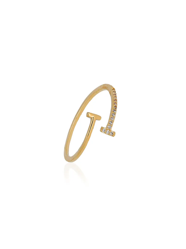 AD / CZ Finger Ring in Gold finish - CNB35970