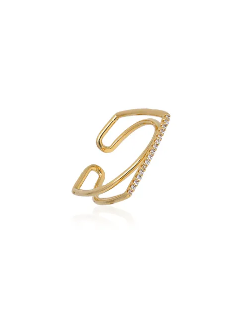 AD / CZ Finger Ring in Gold finish - CNB35971