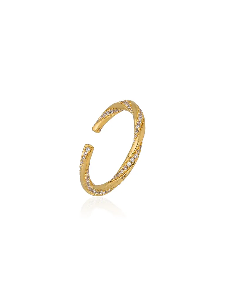 AD / CZ Finger Ring in Gold finish - CNB35972