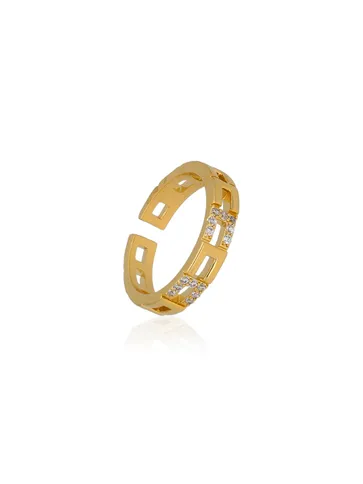 AD / CZ Finger Ring in Gold finish - CNB35978
