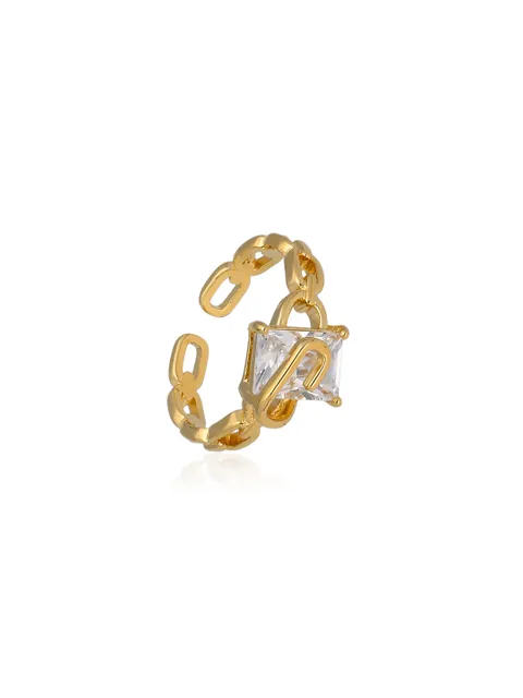 AD / CZ Finger Ring in Gold finish - CNB35981