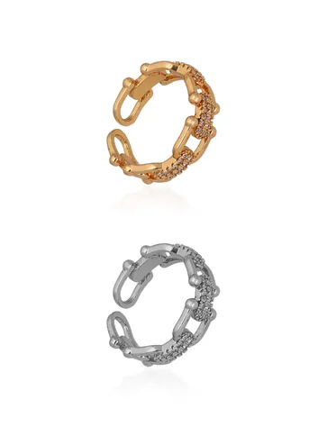 AD / CZ Finger Ring in Two Tone finish - CNB35987