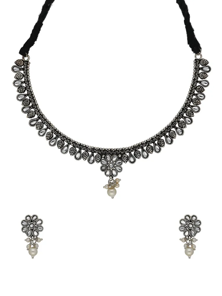 Necklace Set in Oxidised Silver finish - NS15565