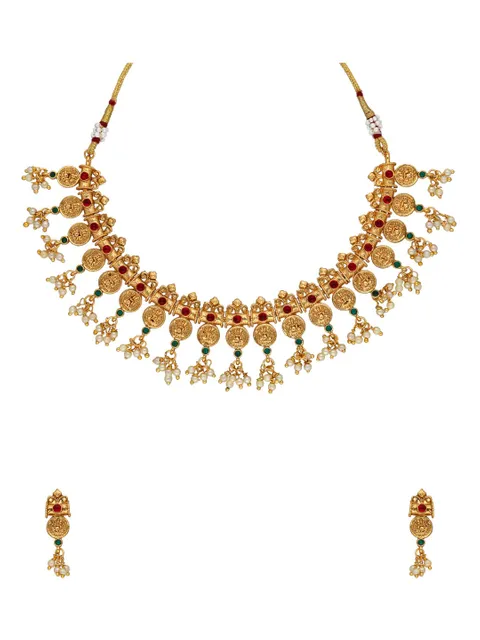 Temple Necklace Set in Gold finish - HG04