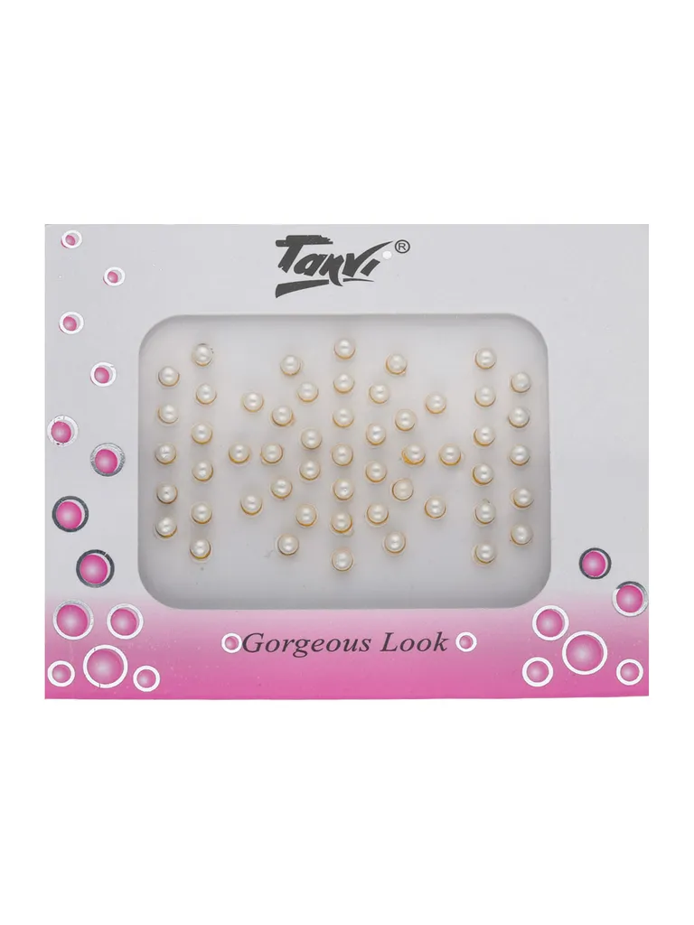 Traditional Bindis in White color - MOTI1
