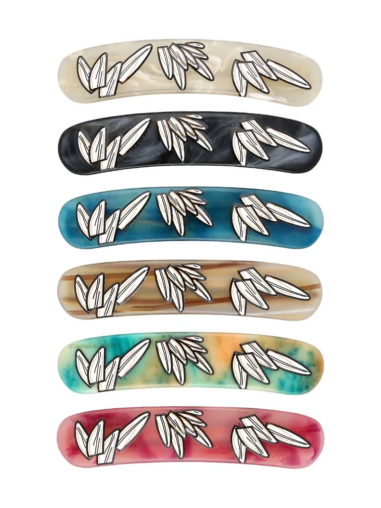 Printed Hair Clip in Assorted color - CNB35613