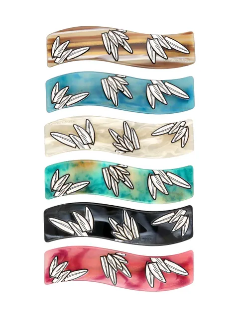 Printed Hair Clip in Assorted color - CNB35620