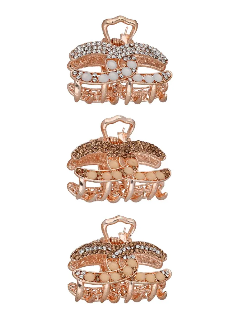Fancy Butterfly Clip in Rose Gold finish - CNB35478