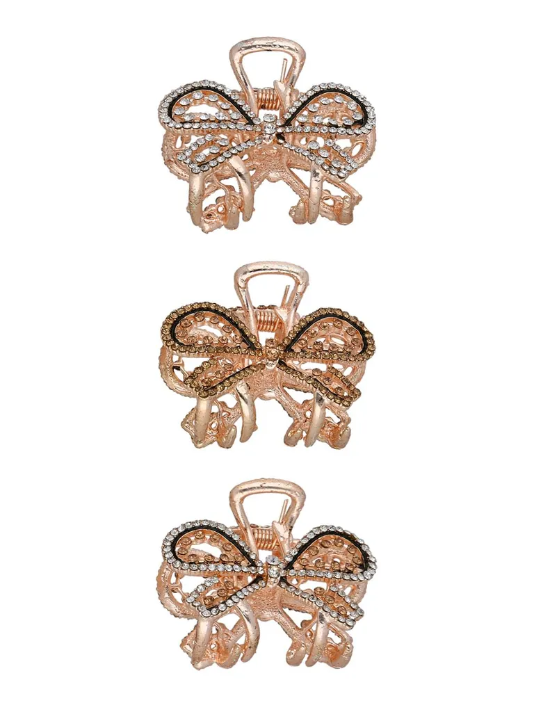 Fancy Butterfly Clip in Rose Gold finish - CNB35493