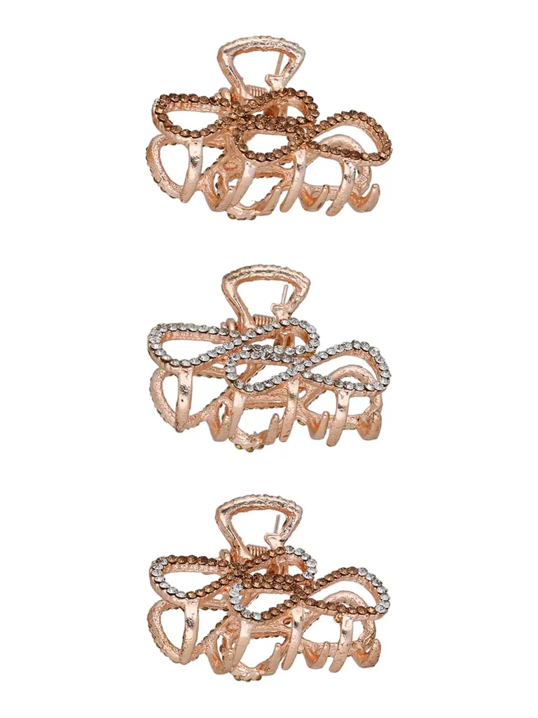 Fancy Butterfly Clip in Rose Gold finish - CNB35497