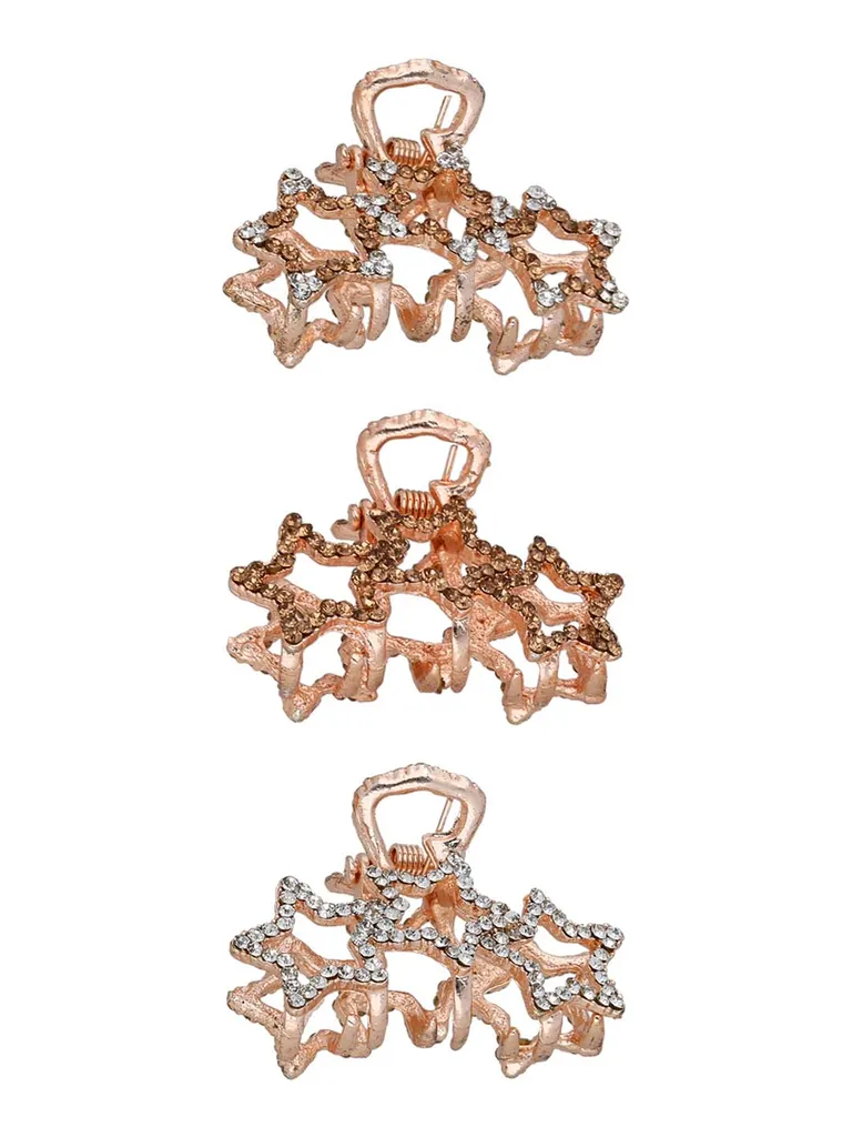 Fancy Butterfly Clip in Rose Gold finish - CNB35501