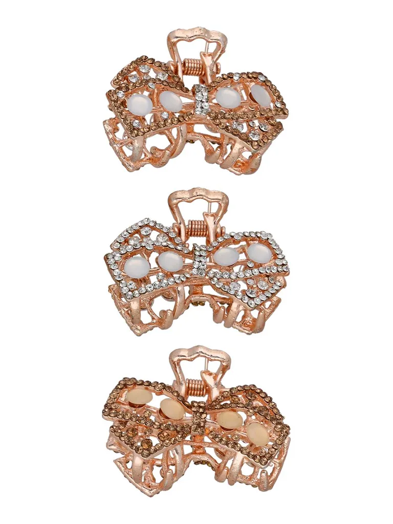Fancy Butterfly Clip in Rose Gold finish - CNB35503