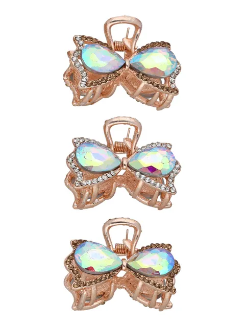 Fancy Butterfly Clip in Rose Gold finish - CNB35516