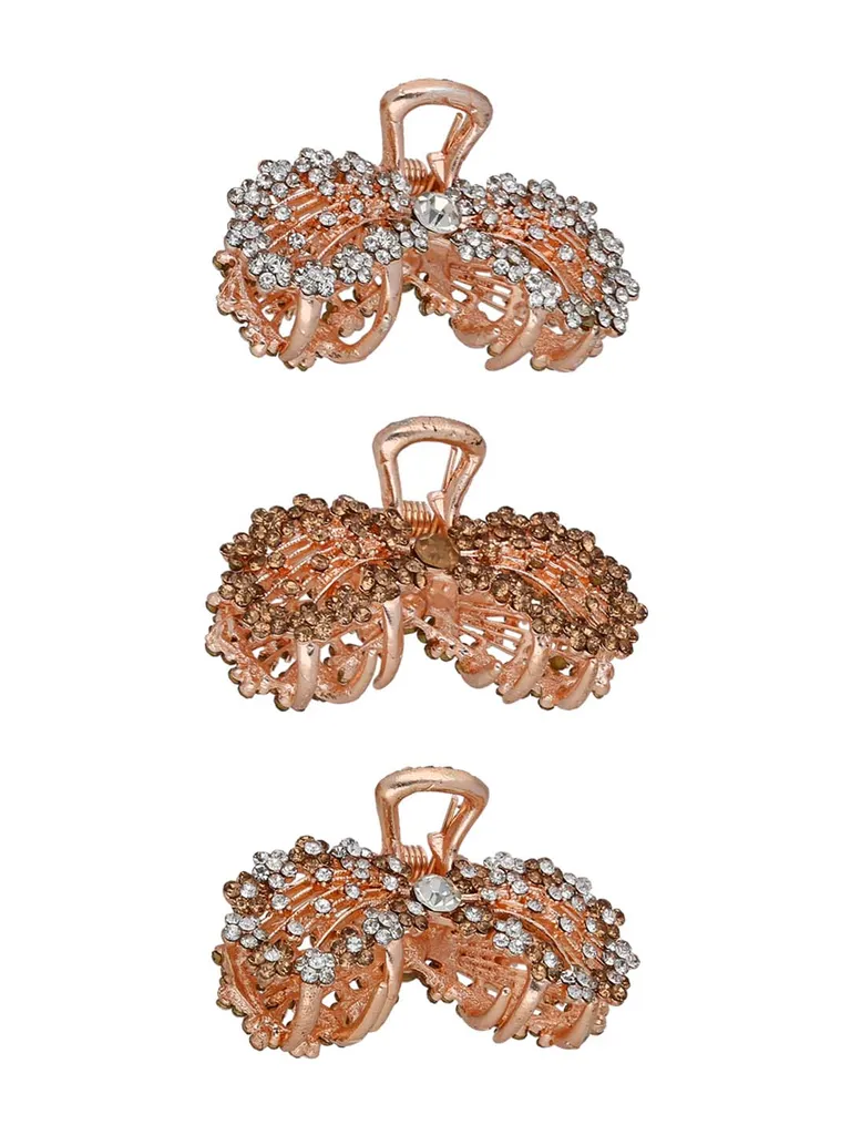 Fancy Butterfly Clip in Rose Gold finish - CNB35519