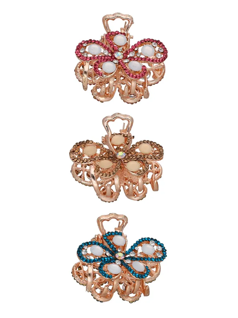 Fancy Butterfly Clip in Rose Gold finish - CNB35491