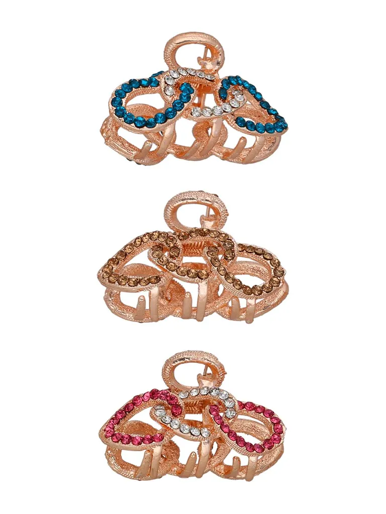 Fancy Butterfly Clip in Rose Gold finish - CNB35507