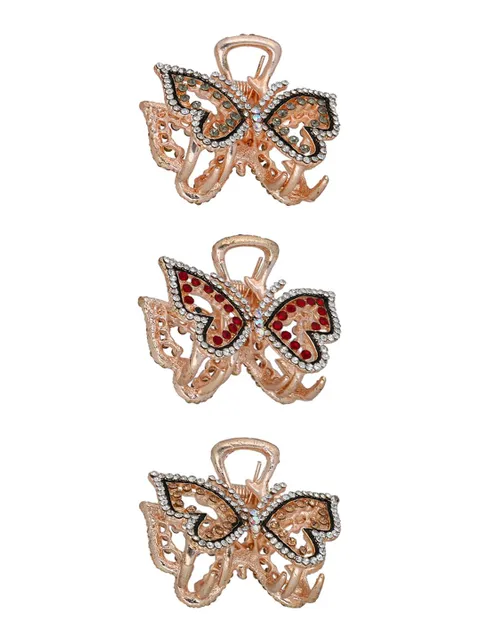 Fancy Butterfly Clip in Rose Gold finish - CNB35513