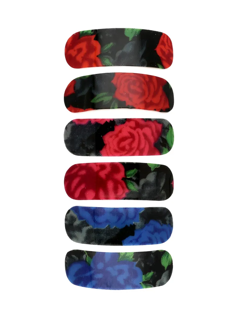 Printed Hair Clip in Assorted color - CNB35685