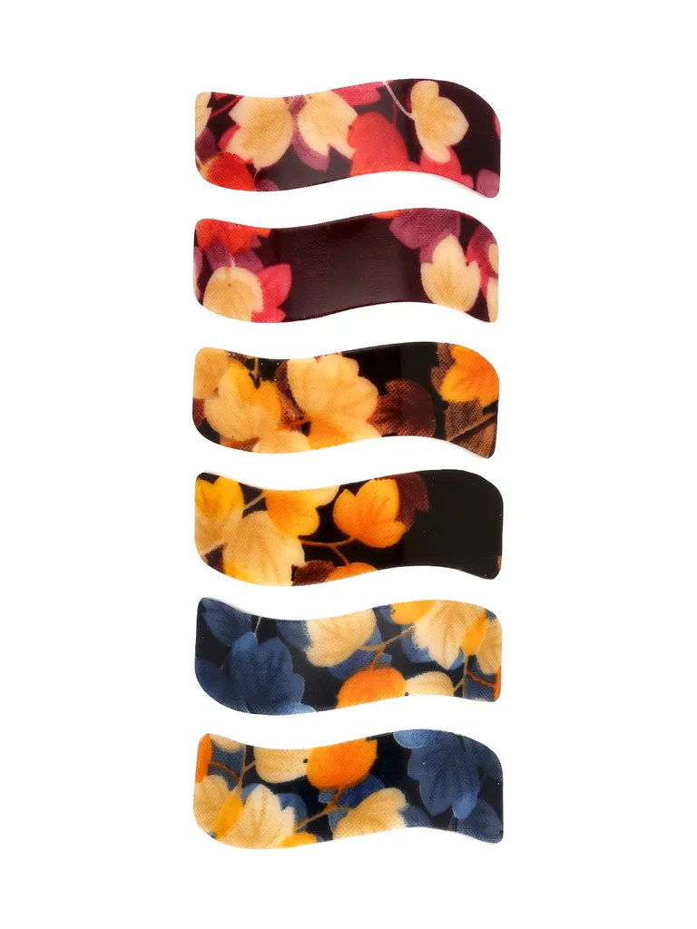 Printed Hair Clip in Assorted color - NIH356