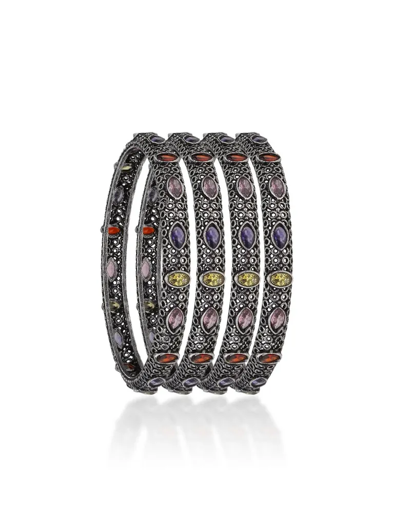 Oxidised Bangles in Oxidised Silver finish - DEJ14MU