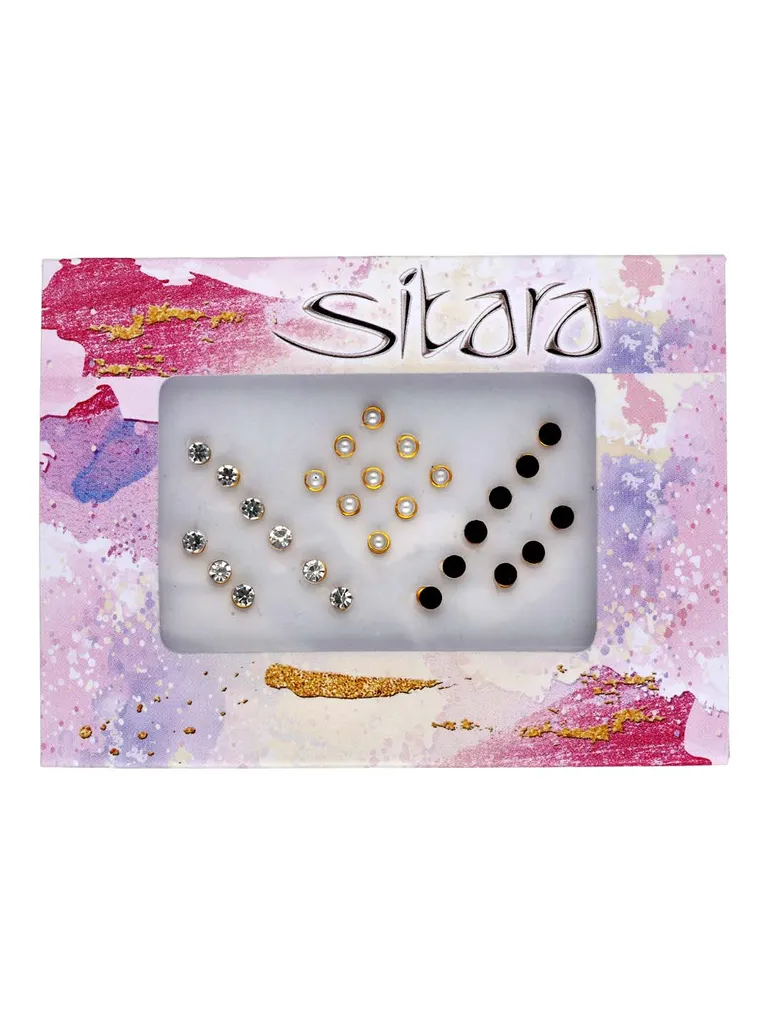 Traditional Bindis in Black & White color - SUR00054