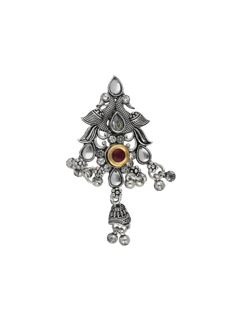 Antique Saree Pins in Oxidised Silver finish - CNB35888