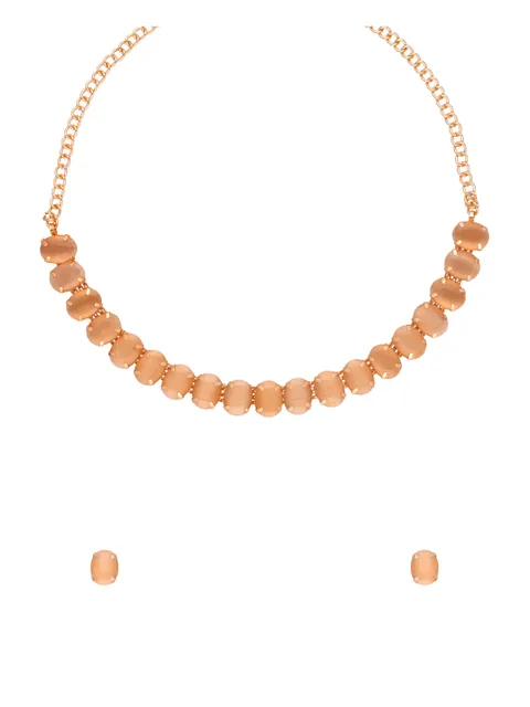 Western Necklace Set in Rose Gold finish - CNB34994