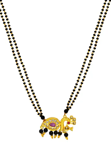 Traditional Double Line Mangalsutra in Gold finish - LAK115