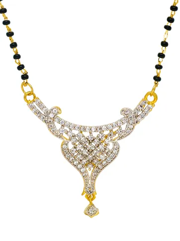 AD / CZ Single Line Mangalsutra in Two Tone finish - CNB35068